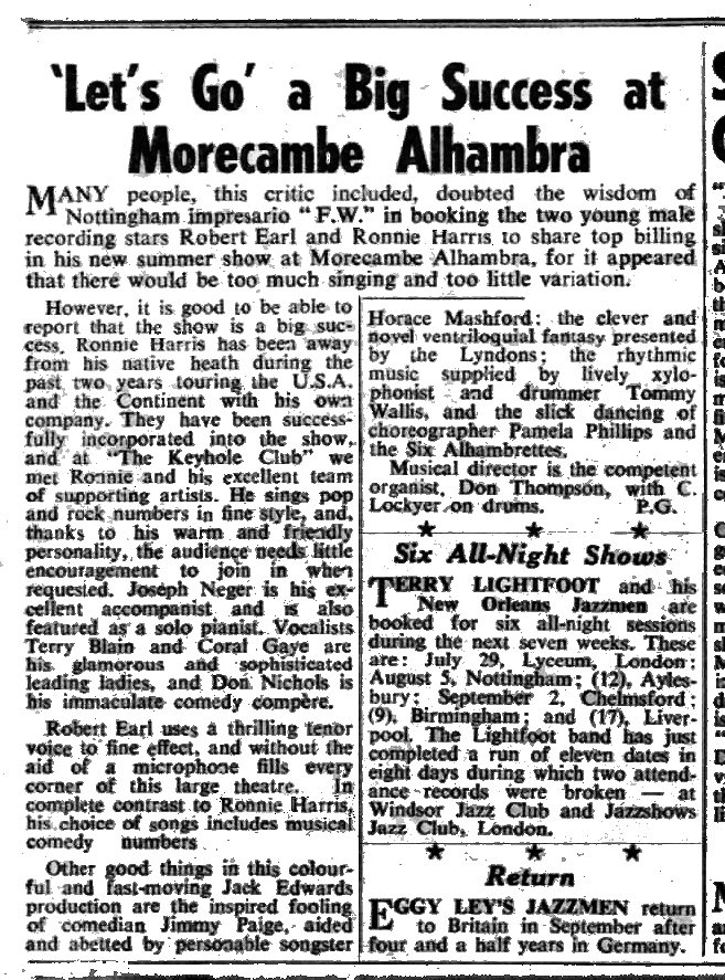 The Stage 28 July 1960